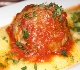 Meatball on polenta-1.JPG